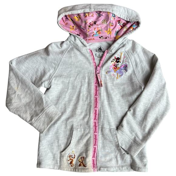 Disney Parks Disneyland Fab Five Zip-Up Hoodie Kids Sz XS - Picture 2 of 6